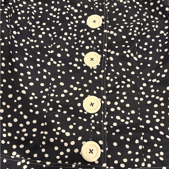 Multiples Navy and White Polka Dot Jacket w/Large Buttons Women's Size Small EUC - Picture 7 of 8